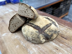 Products: Quarter miche sliced and bagged - 500g - Shelly Bay Baker
