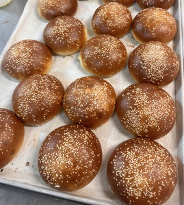 Products: Potato burger buns 4 pack - Shelly Bay Baker