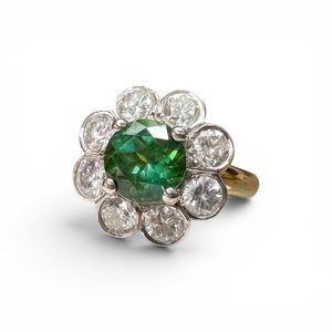 Products: Tourmaline and Diamond Cluster Ring