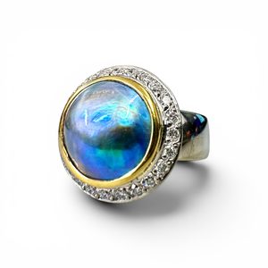 Products: Paua Pearl And Diamond Ring