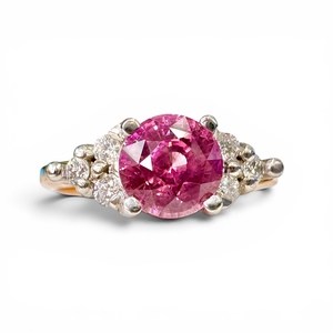 Products: Pink Sapphire and Diamond Ring