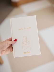 Self Care Personalised Linen Journals: Personalised Gratitude Journal | Note to Self | Illustrated