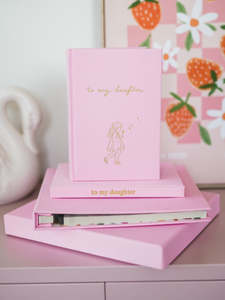 Baby Books: Pink Rose Photo Album & Journal Bundle