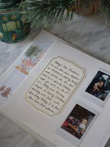 Christmas Photo Albums Journals Personalised Gifts: Gold Foiled Photo Album Note Cards
