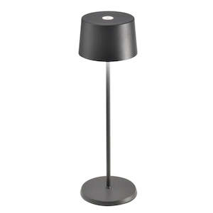 Home Decor: Olivia Indoor/Outdoor Table Lamp - Dark Grey