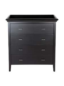 Manhattan 4 Drawer Chest - Black