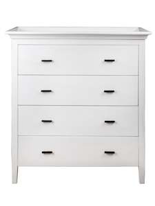 Draws: Manhattan 4 Drawer Chest - White