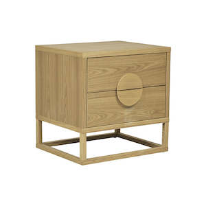 Draws: Benjamin 2 Drawer Bedside – Natural Ash