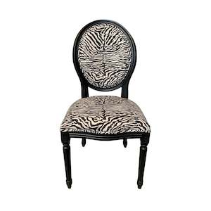 Sale: Balloon Back Dining Chair  - Zebra
