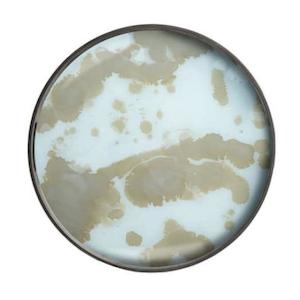 Bar: Tray - Round Mist Gold Bronze Mirror