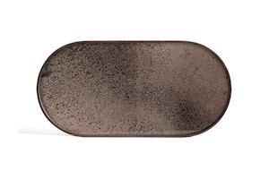 Bar: Tray - Oblong Bronze Mirror