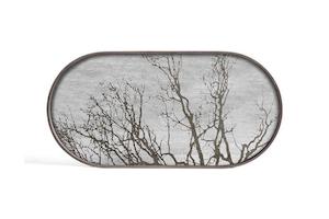 Bar: Tray - Oblong White Tree