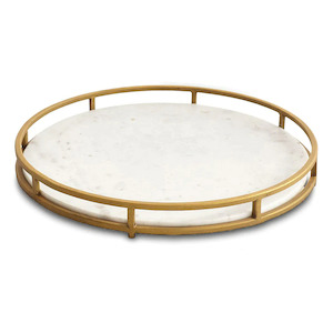 Brass and Marble Tray