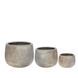 Outdoor Planters 1: Ahuriri Outdoor Planter - Weathered Cement (3 Sizes)