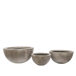 Outdoor Planters 1: Awatere Outdoor Planter - Weathered Cement (3 Sizes)