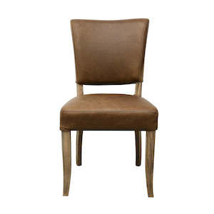 Dining Chairs: Crane Dining Chair - Brown Leather