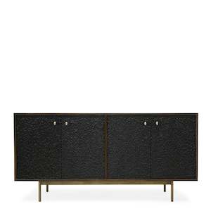 Display Cabinets Shelving: Legacy 4 Door Sideboard - Textured Doors