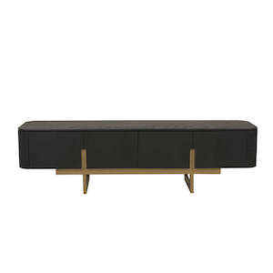 Display Cabinets Shelving: Wyatt Milan Entertainment Unit - Black