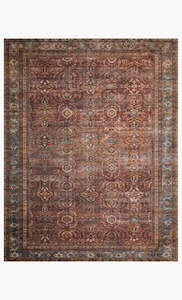 Floor Rugs: Layla Rug - Brick/Blue