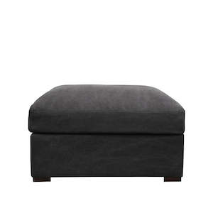 Sofas Lounge Suites: Lisbon Ottoman - Charcoal