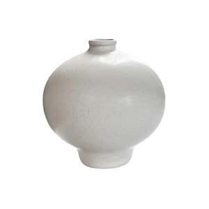 Obi Small Round Vase - White