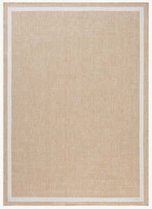 Border Outdoor Rug - Ivory & Wheat