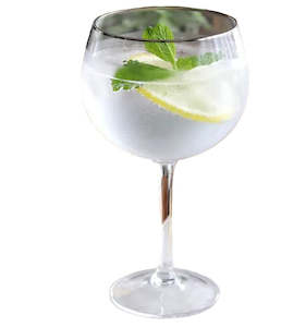 Gin Glasses with Silver Rim - Set of 4