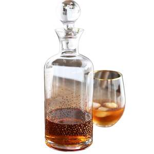 Glass Decanter - Gold Dots