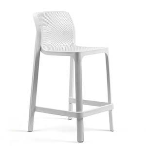 Outdoor Furniture 1: Net Outdoor Low Bar Stool - White