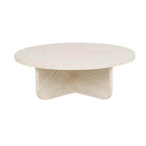 Coffee Tables 1: Amara Curve Coffee Table - Natural Travertine