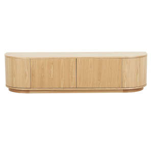Entertainment Units: Oberon Crescent Entertainment Unit Small - Natural Ash