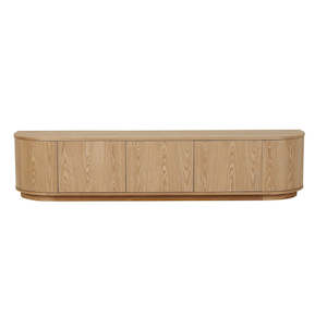 Oberon Crescent Entertainment Unit Large - Natural Ash