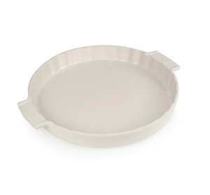Kitchen: Ceramic Tart Dish - Ecru