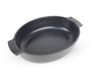 Bakeware: Ceramic Oval Baking Dish - Charcoal