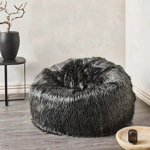 Bean Bags: Fur Bean Bag - Ebony Plume