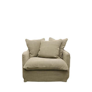 Lotus Slipcover Armchair - Khaki