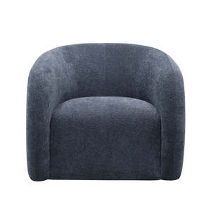 Max Swivel Armchair - Steel Blue