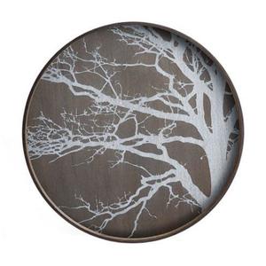 Tray - Round White Tree