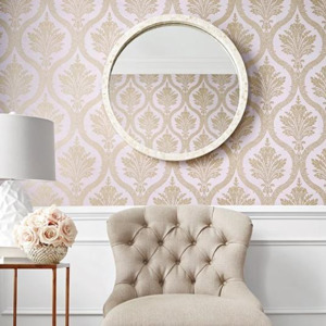 Wallpaper: Clessidra - Thibaut Damask Resource Collection