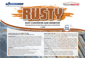 Products: Rusty Rust Converter - Shieldcoat NZ