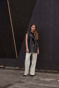 New Arrivals: Clove Zhoa Leather Waistcoat | Black