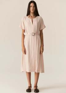 Pol: Faire Belted Dress | Blush