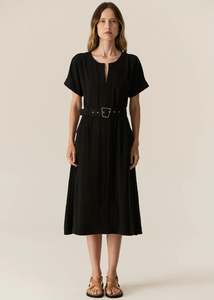 Faire Belted Dress | Black