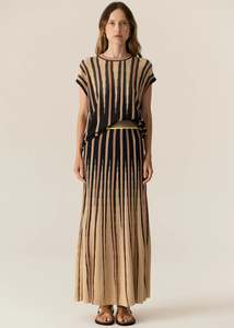 Tedd Knit Tee | Ink/Camel