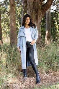 Caths Favourites: All About Eve Rio Trench Coat Light Blue