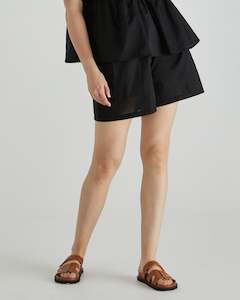 Sass Rumi Cotton Shorts Black