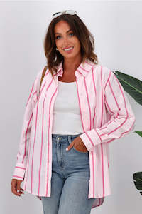 Shine On Label Nina Shirt Pink Stripe