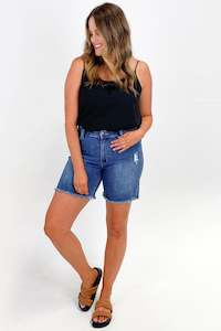 Wakee Ashlee Shorts Blue Denim