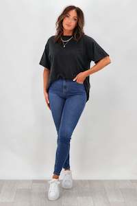 Wakee: Wakee Reilly Skinny Leg Jean Indigo