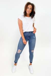 Wakee: Wakee Denim Dani Jeans Blue